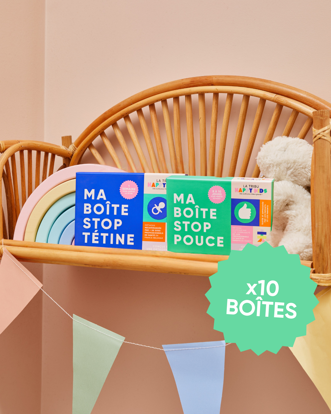 Lot Boîtes Stop Tétine et Boîtes Stop Pouce