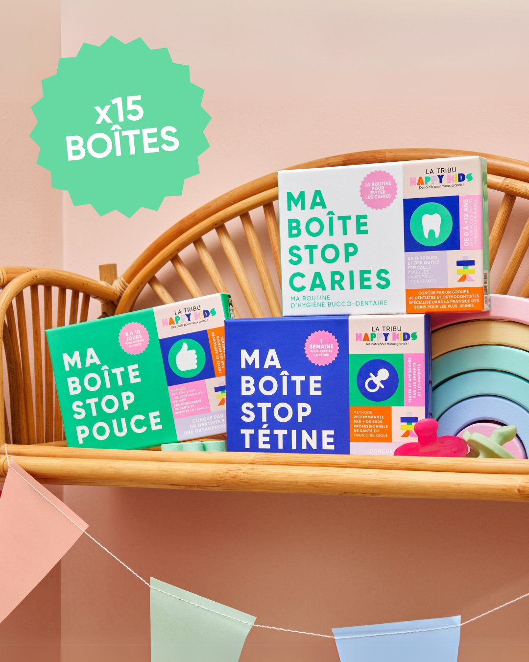 Je me lance lot pour les pharmacies de La Tribu Happy Kids, 15 boîtes