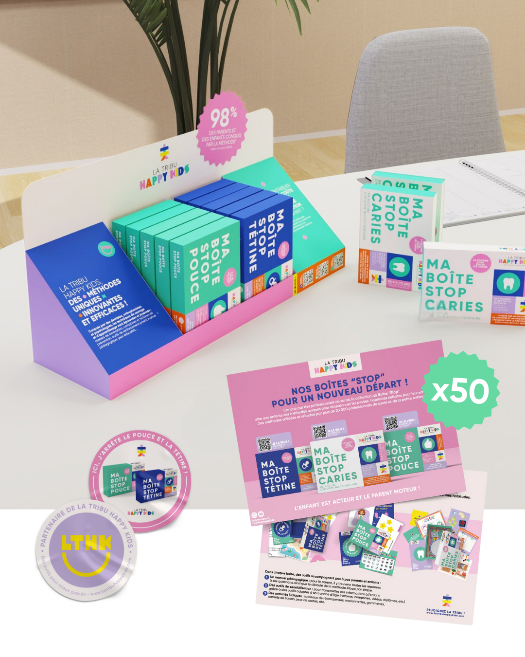 La PLV de La Tribu Happy Kids pour les pharmacies