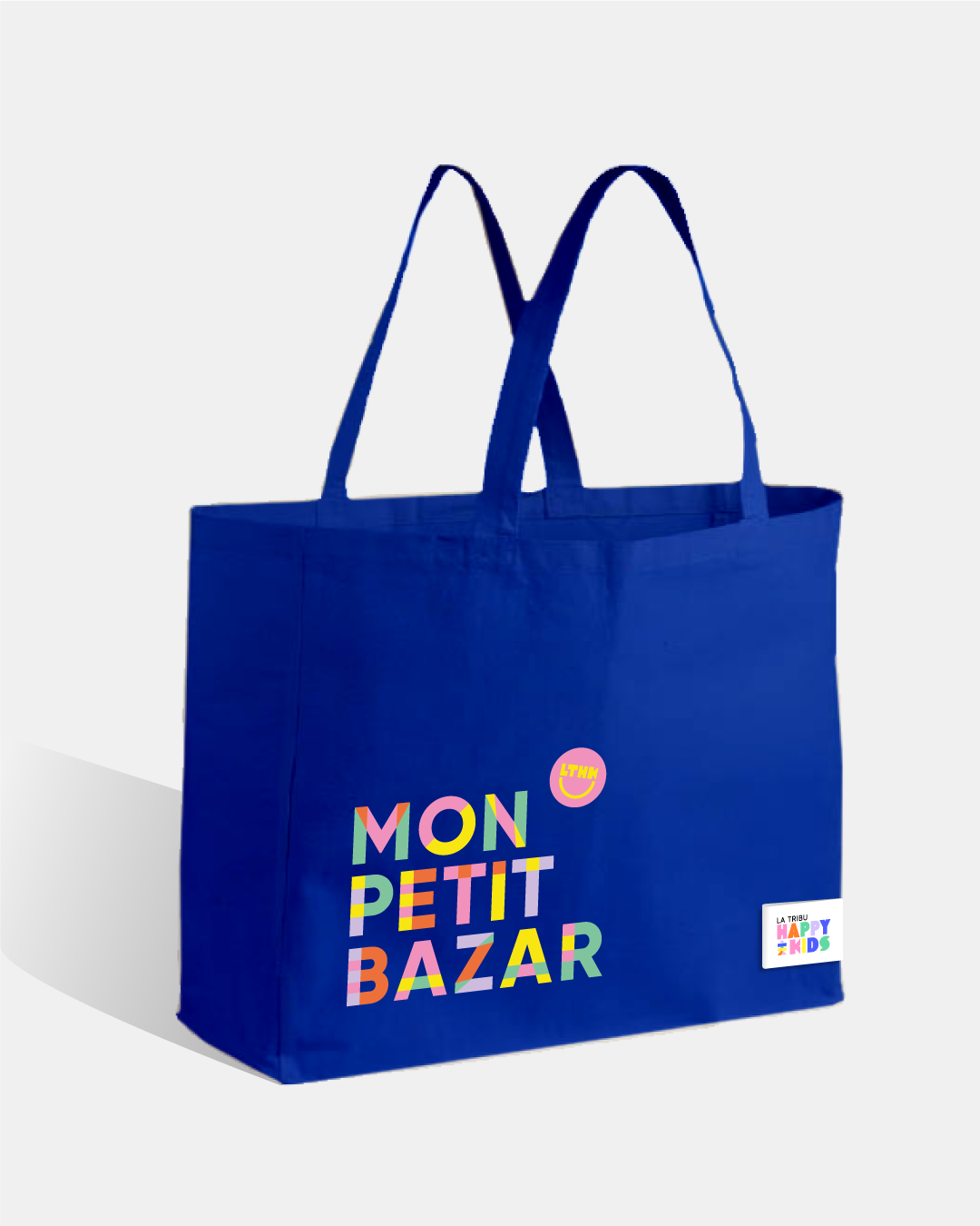 Mon Petit Bazard, sac range boîtes La Tribu Happy Kids anses bleues