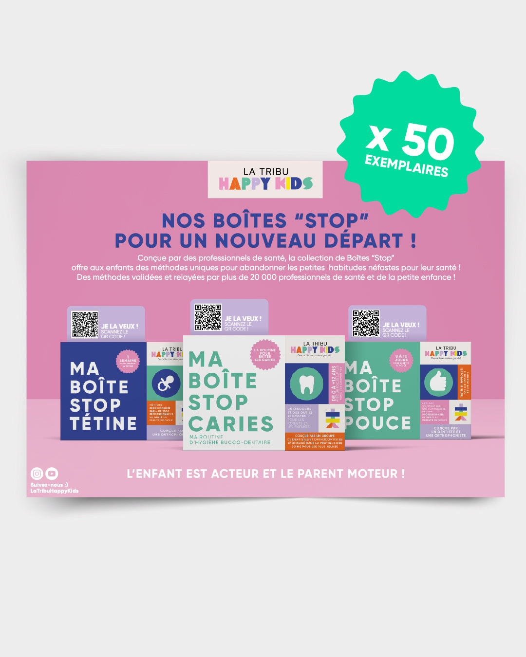Lot de 50 flyers : Mes Boîtes Stop