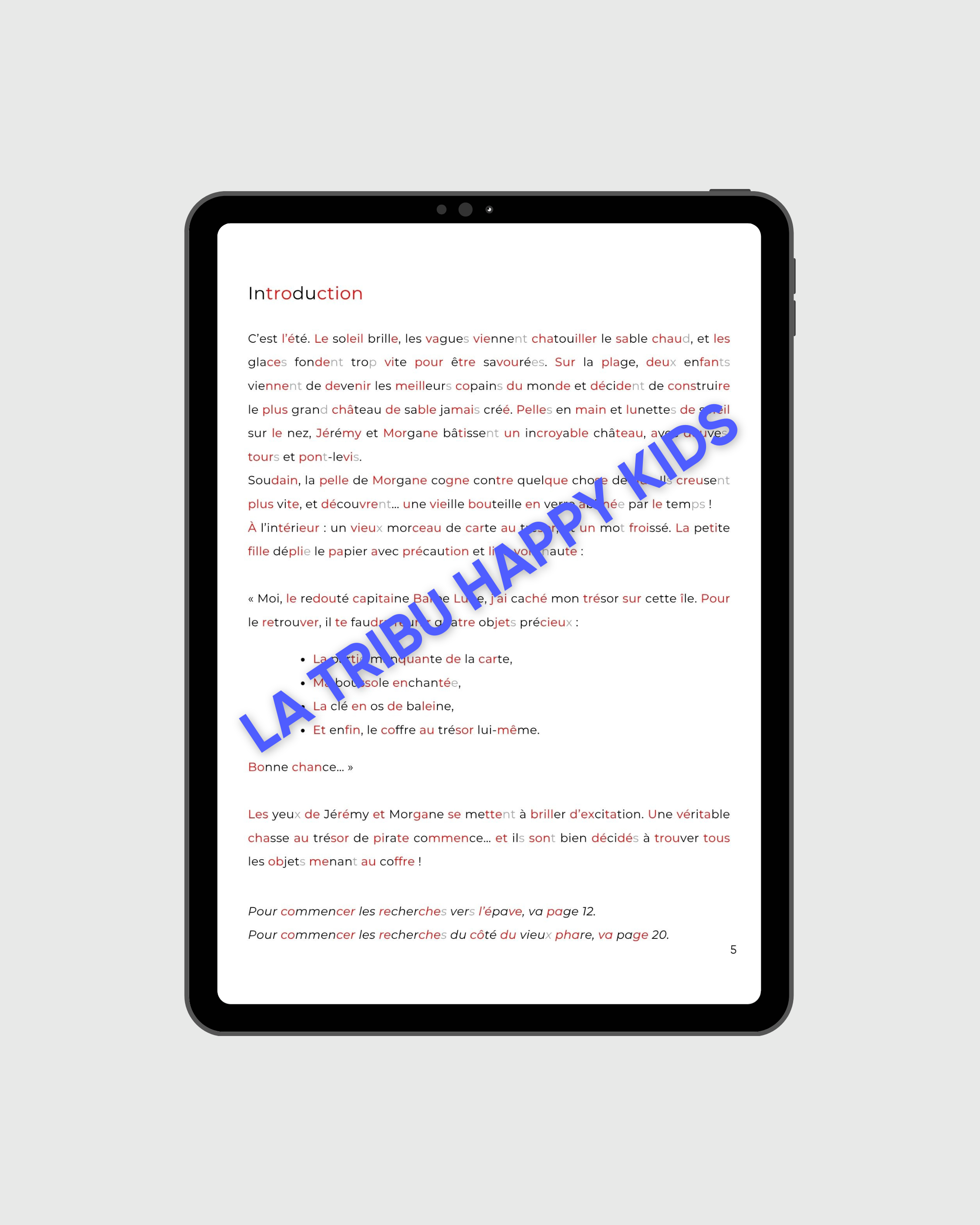 Extrait Le trésor caché de Barbe Lune histoire DYS