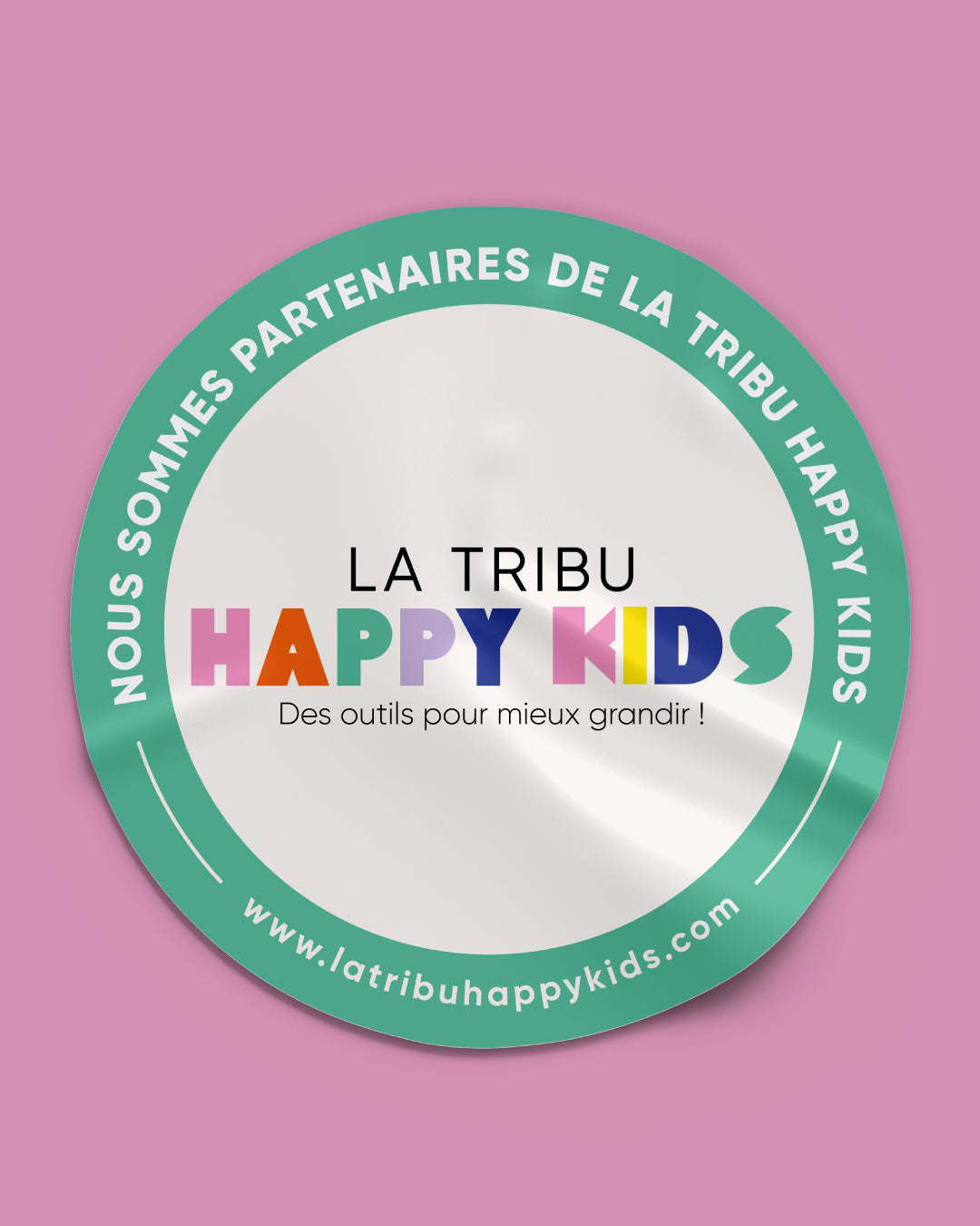 Sticker Partenaire Santé de La Tribu Happy Kids pour les professionnels de santé