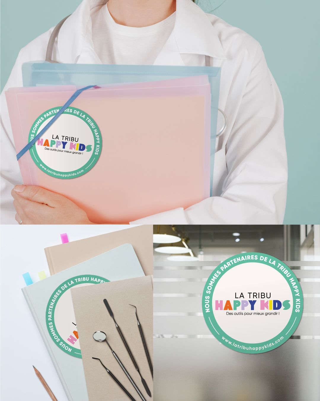 Le Sticker Partenaire Santé de La Tribu Happy Kids