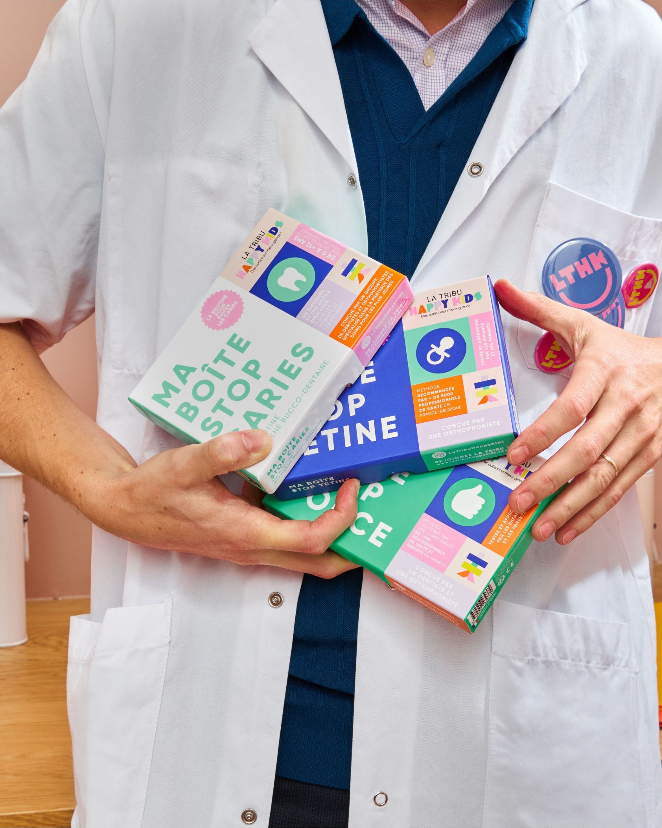 Pro de santé avec Ma Boîte Stop Tétine, Stop Pouce et Stop Caries