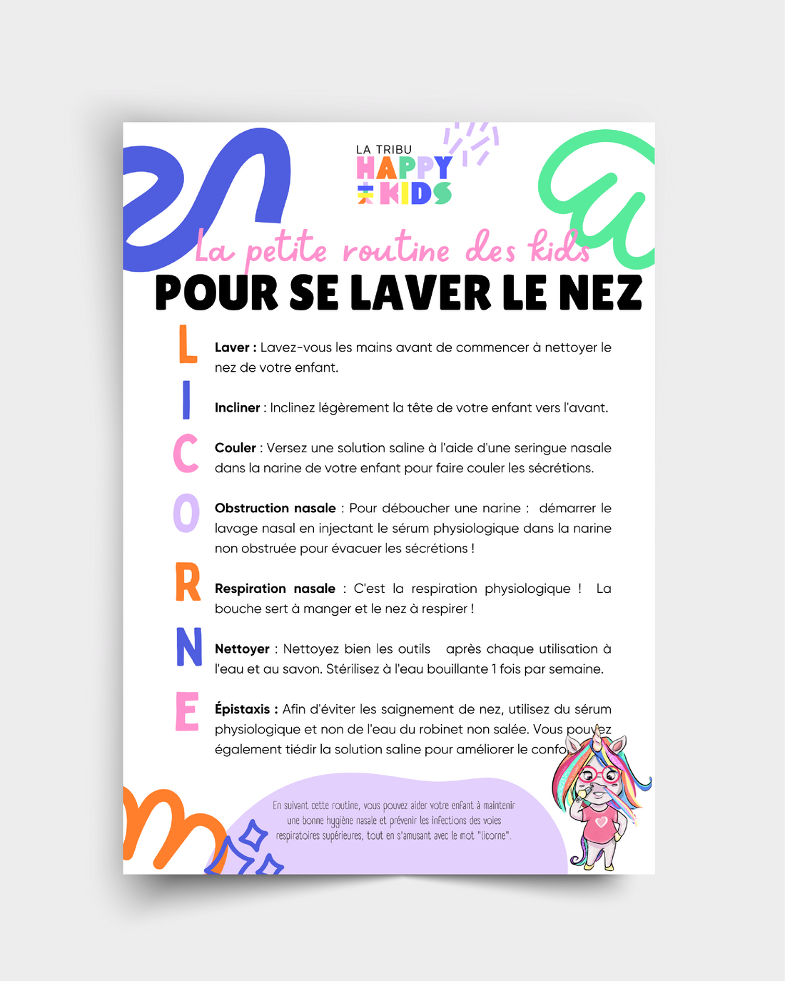 Ma routine pour se laver le nez (Fichier Numérique)