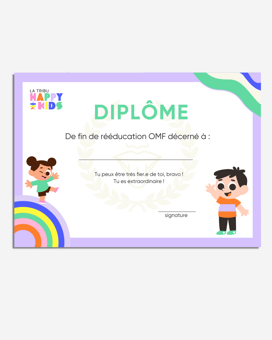 Diplôme Fin de Rééducation OMF