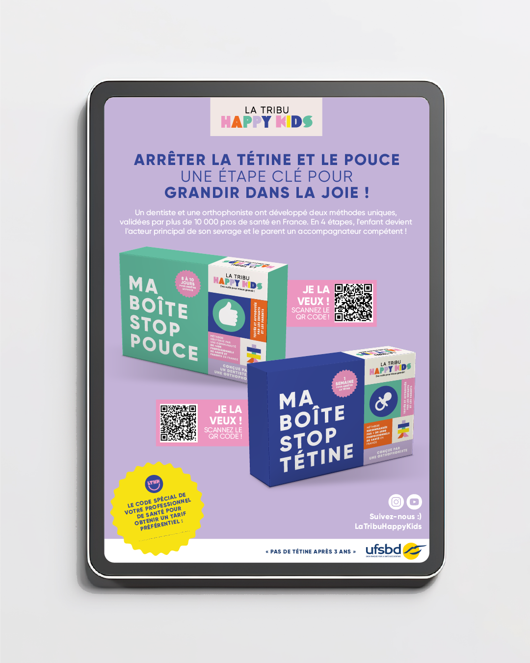 Flyers promo (PRO) : Ma Boîte Stop Tétine et Ma Boîte Stop Pouce (Fichier Numérique)