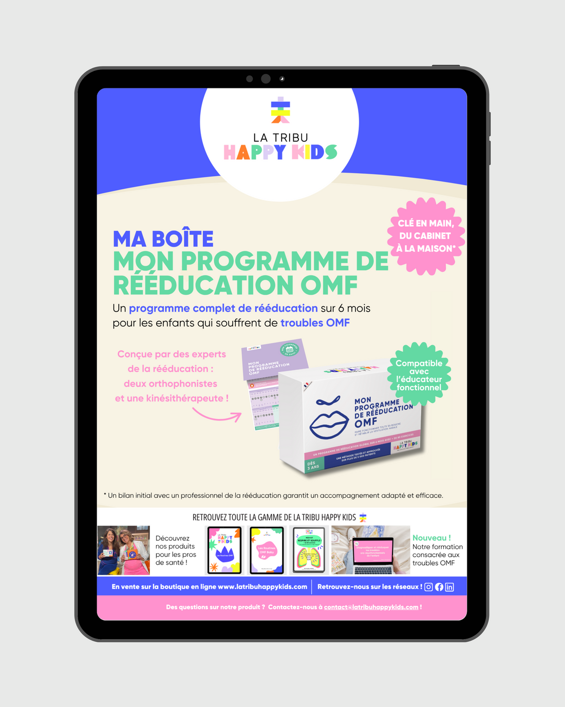 Flyer : La gamme &quot;Stop&quot; et Ma Boîte &quot;Mon Programme de Rééducation OMF&quot;
