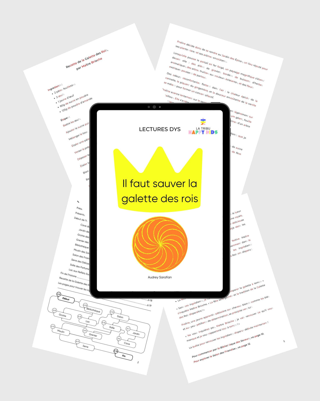 Il faut sauver la galette des rois histoire pour enfant dyslexique