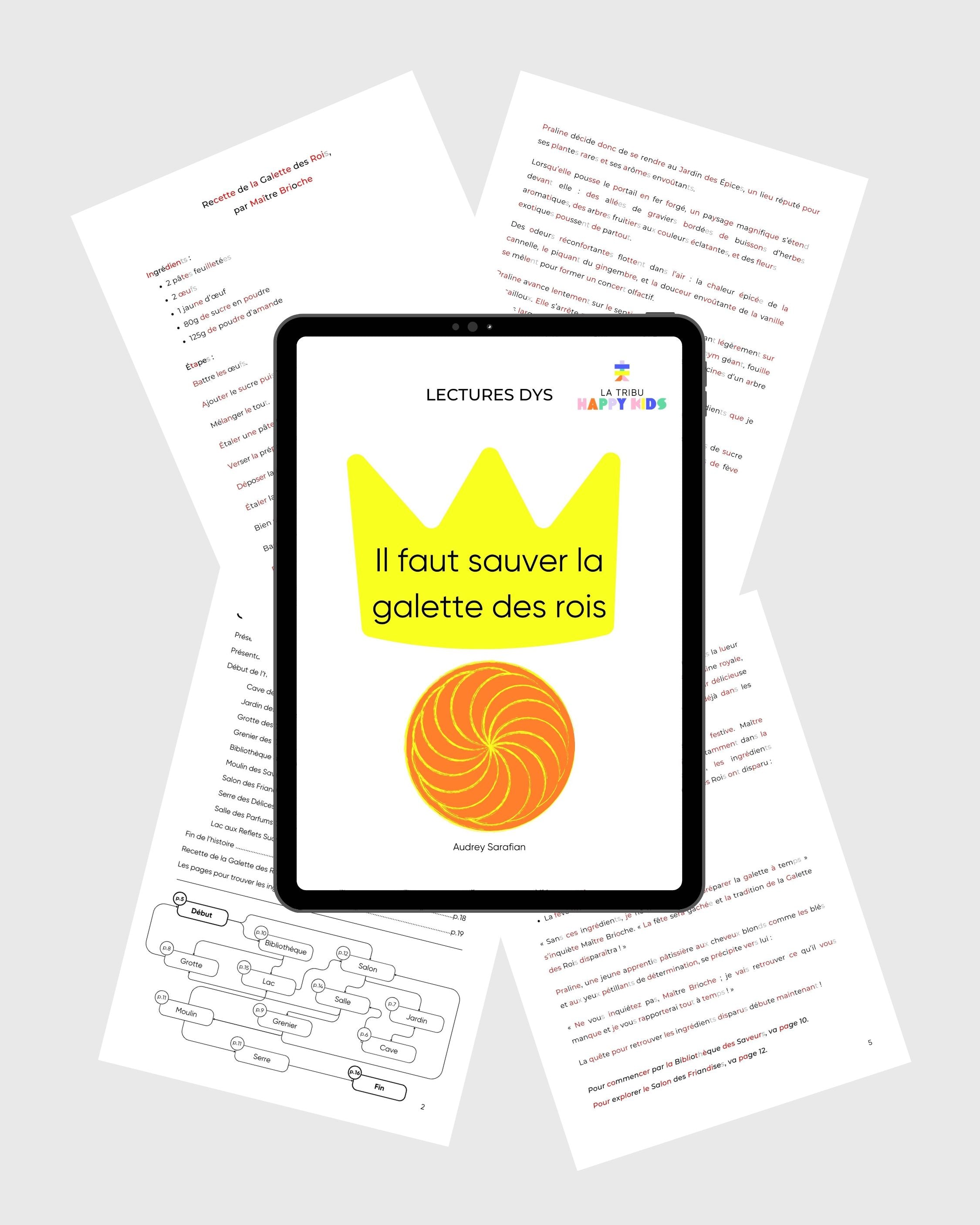 Il faut sauver la galette des rois histoire pour enfant dyslexique
