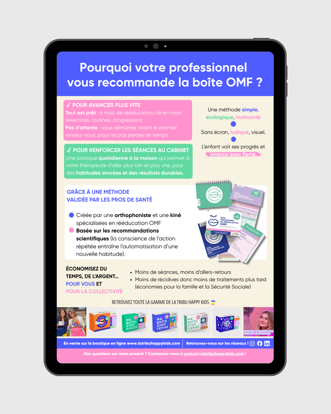 Flyer de prescription &quot;Mon programme de rééducation OMF&quot;